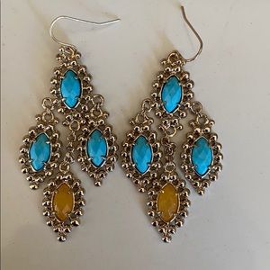 Kendra Scott rare earrings light gold mustard